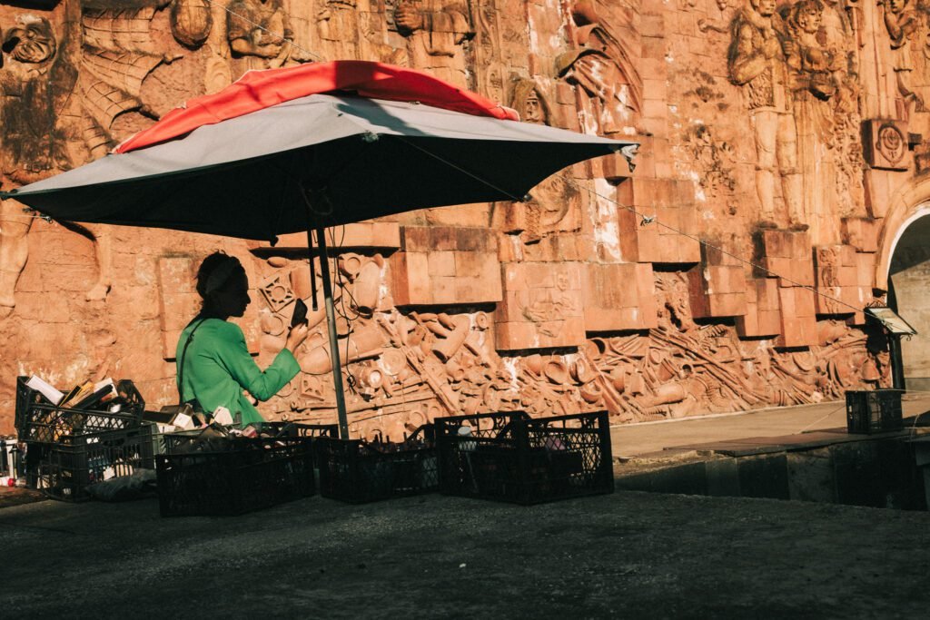 Street seller in Kutaisi, Georgia