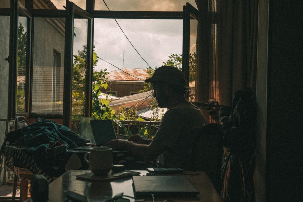 Video editor working in Georgia